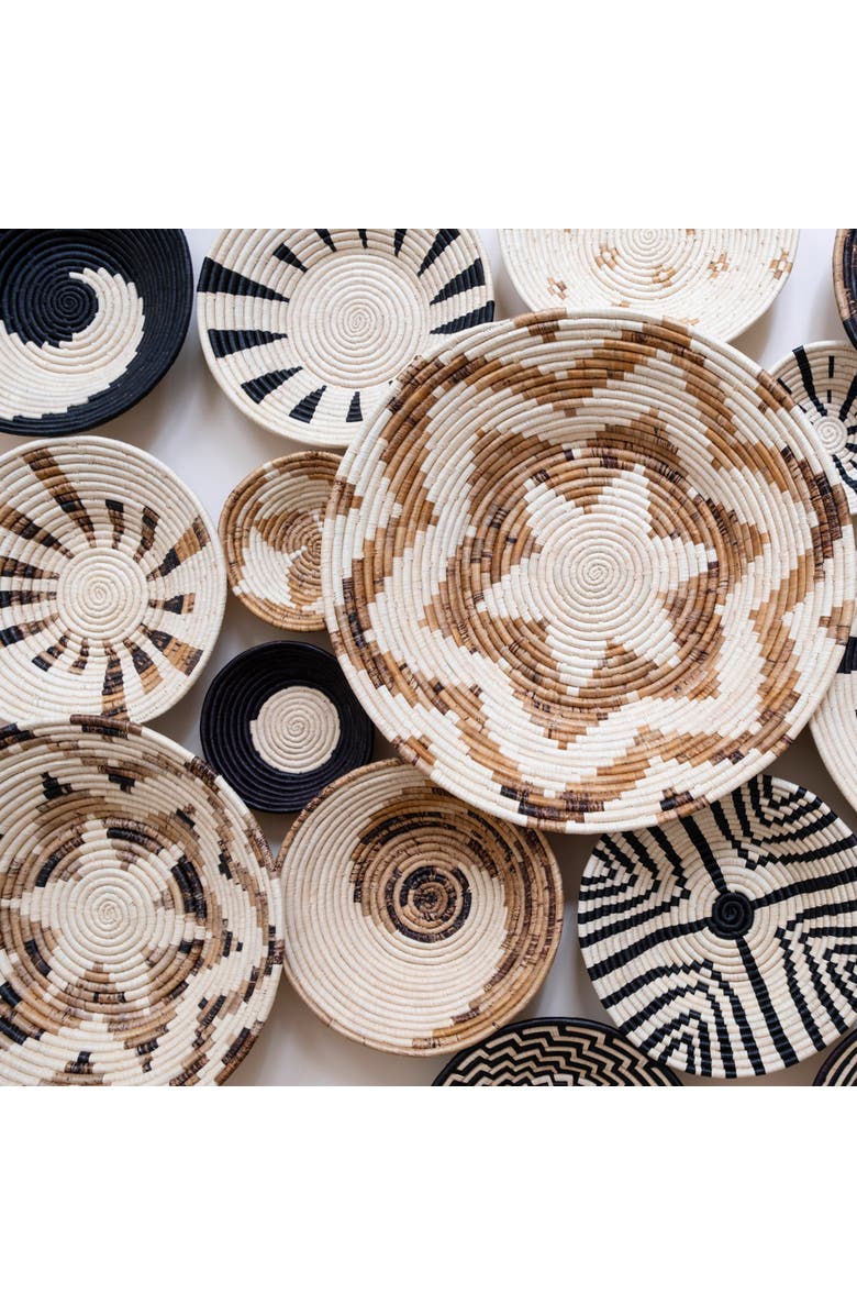 Maadili Collective Simple Spiral Basket, Alternate, color, Black