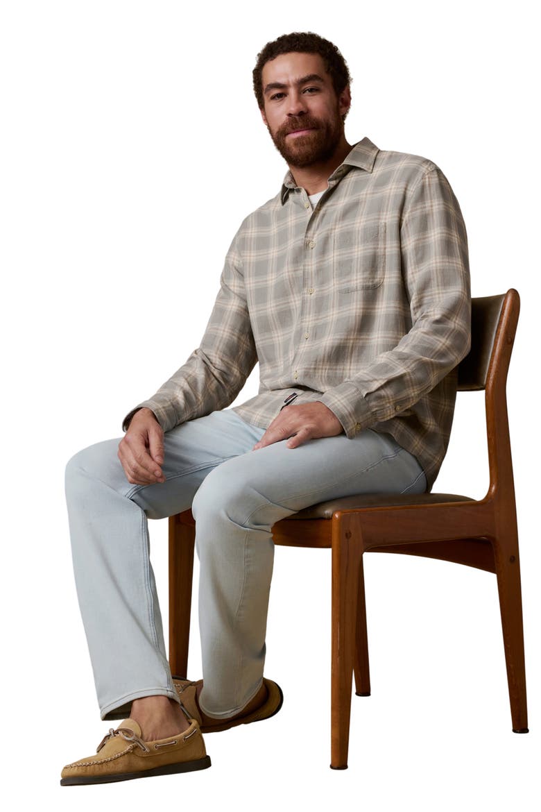 Palmetto Plaid Button-Up Shirt, Alternate, color, SHORE SAGE PLAID