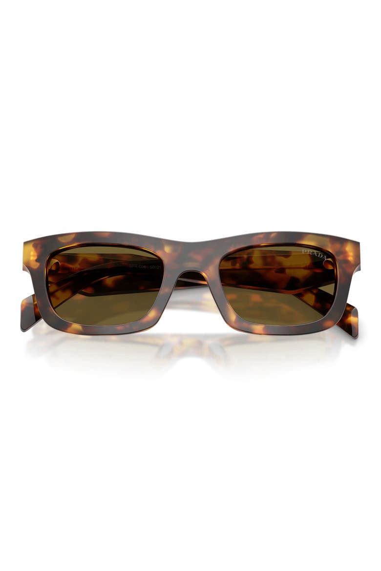 50mm Pillow Sunglasses, Alternate, color, HONEY TORTOISE / DARK BROWN