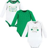 Hudson Baby Infant Breathable Cotton Long-Sleeve Bodysuit Bundle 3 Count