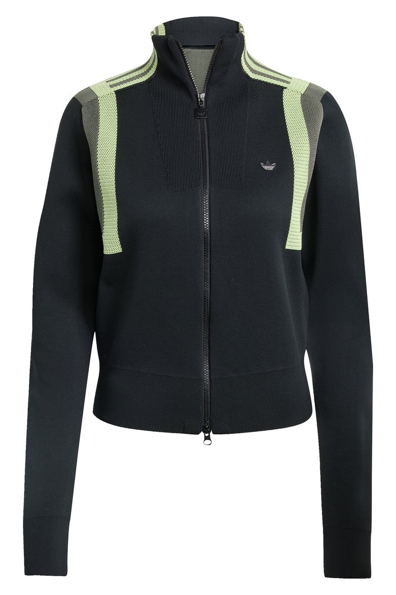 Knit Track Top, Alternate, color, BLACK