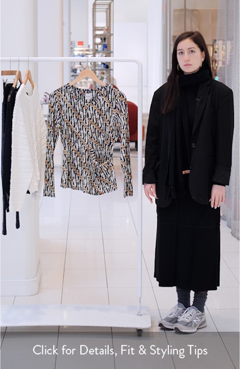 Batik Print Drape Jersey Top, sales video thumbnail