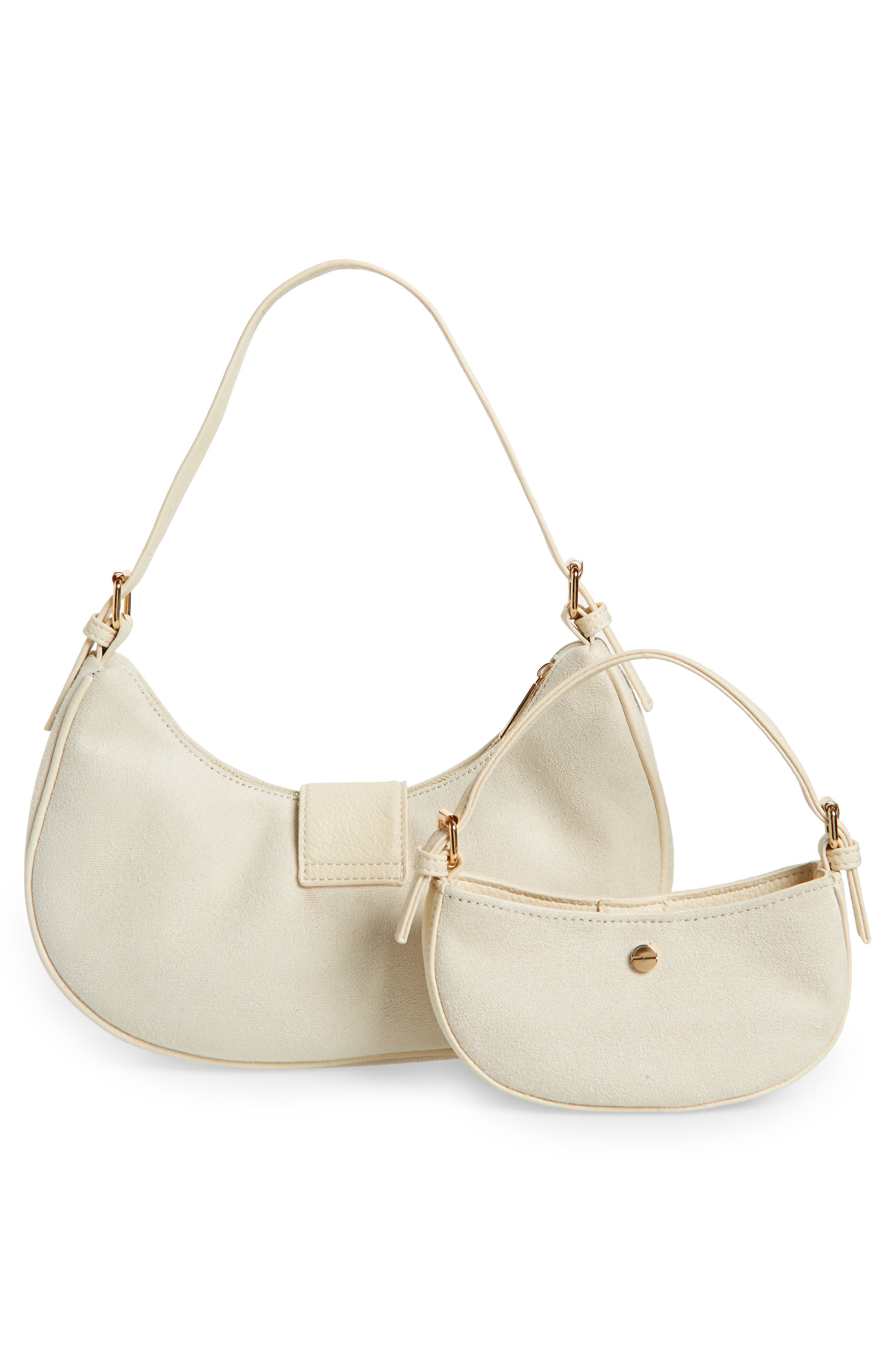 Mali + Lili Shay Mom & Me Vegan Leather Two-Piece Handbag Set, Alternate, color, White