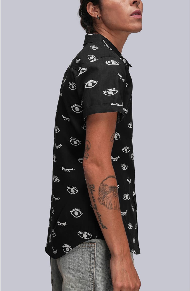 WILDFANG The Essential Button Up, Alternate, color, Wink Black