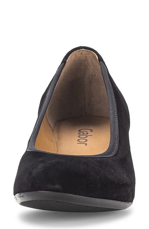 Gabor Suede Wedge Pump In Black
