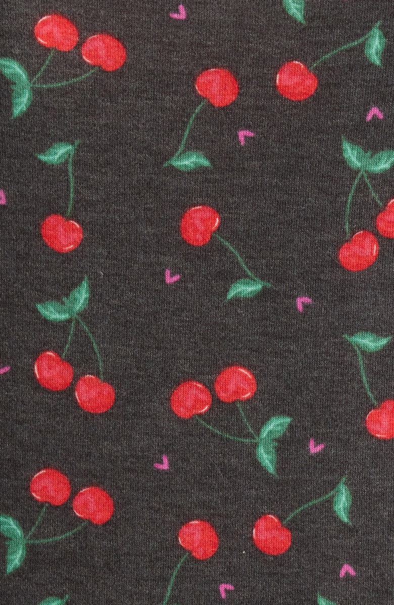 Honeydew Star Seeker Brushed Jersey Pajamas, Alternate, color, Black Heather/ Cherries