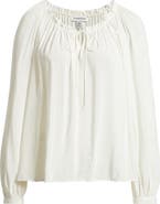 Nordstrom Gathered Tie Neck Top