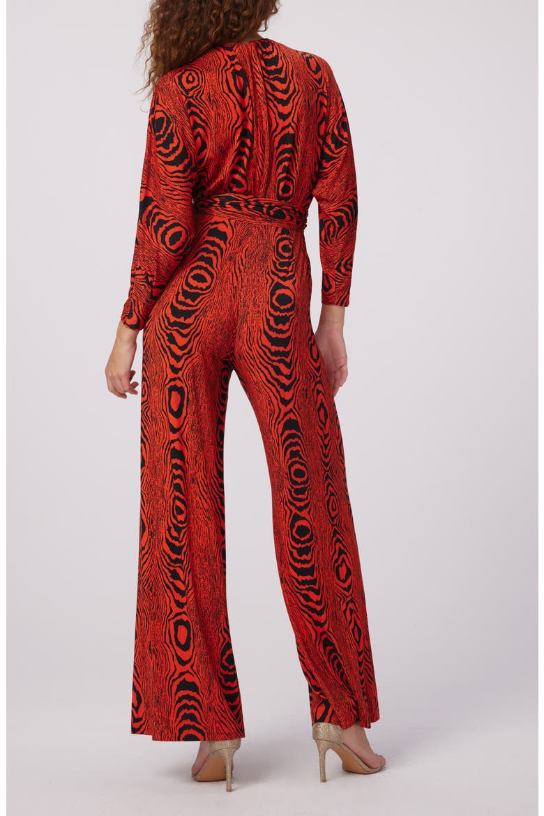 Aurelia Two Long Sleeve Jumpsuit, Alternate, color, WOOD GRAIN RED