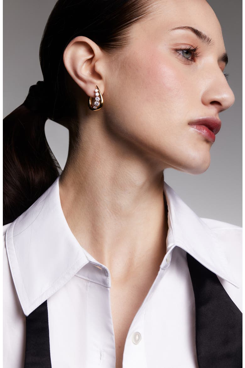 Phenom Huggie Hoop Earrings, Alternate, color, GOLD