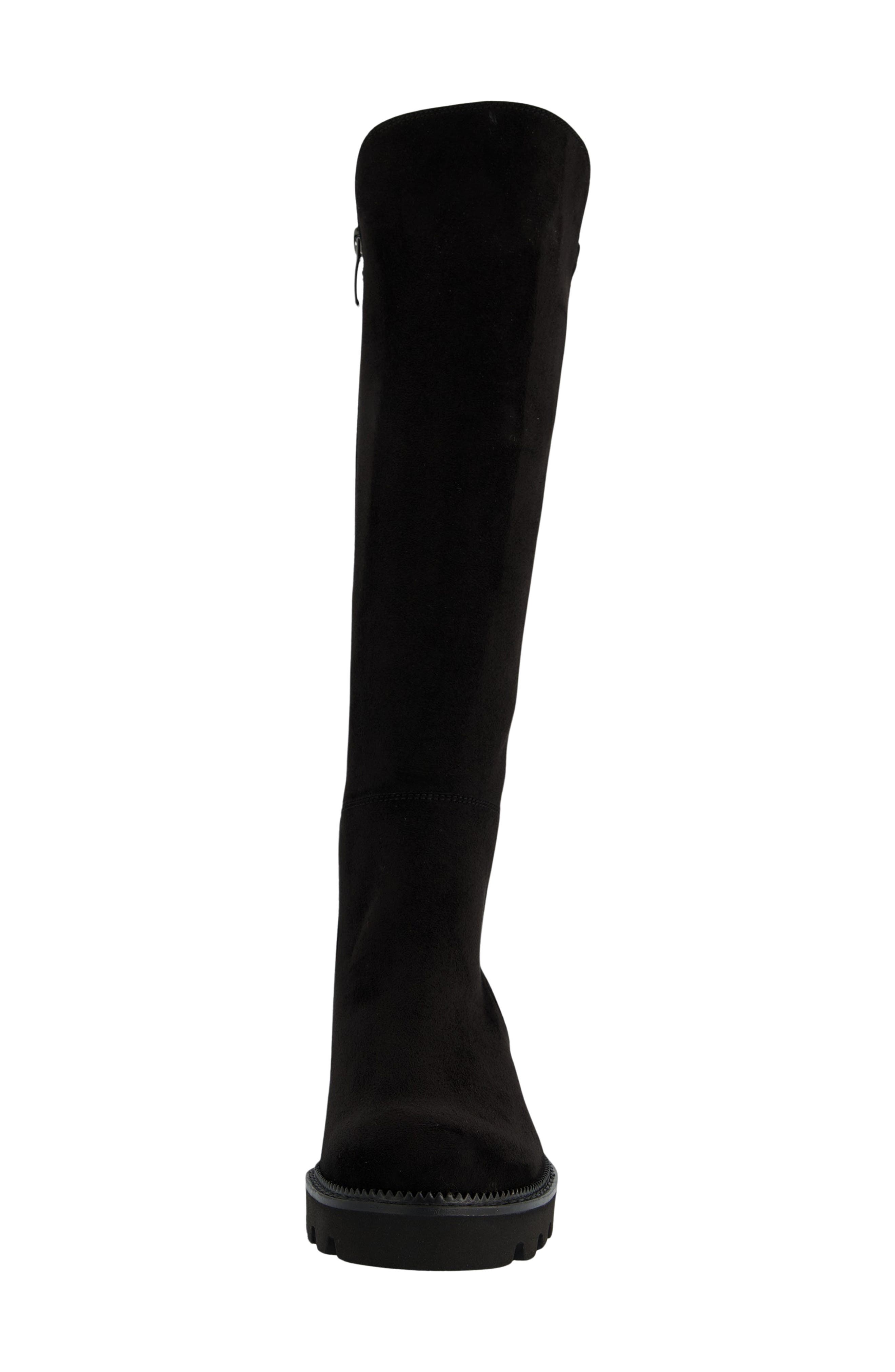 Evette Knee High Boot, Alternate, color, BLACK SOFT STRETCH