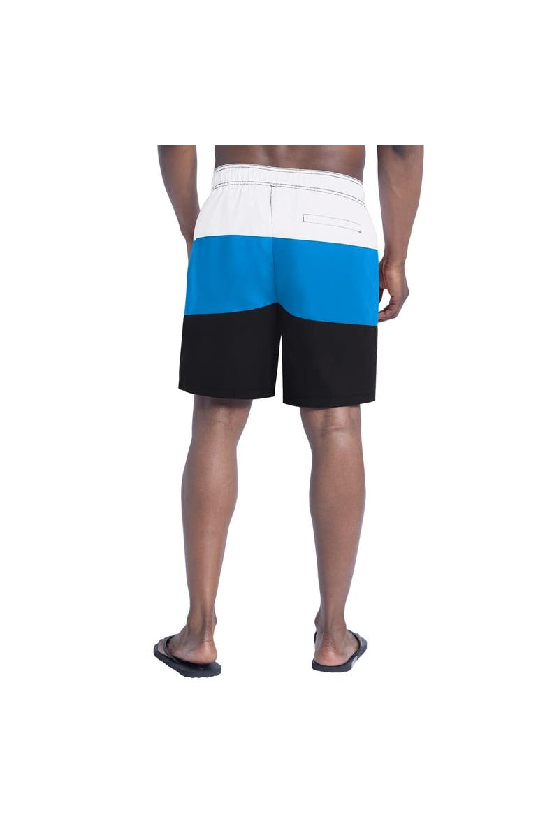 G-III SPORTS BY CARL BANKS Men's G-III Sports by Carl Banks  Black/Blue Carolina Panthers Sunrise Volley Swim Shorts, Alternate, color, Black