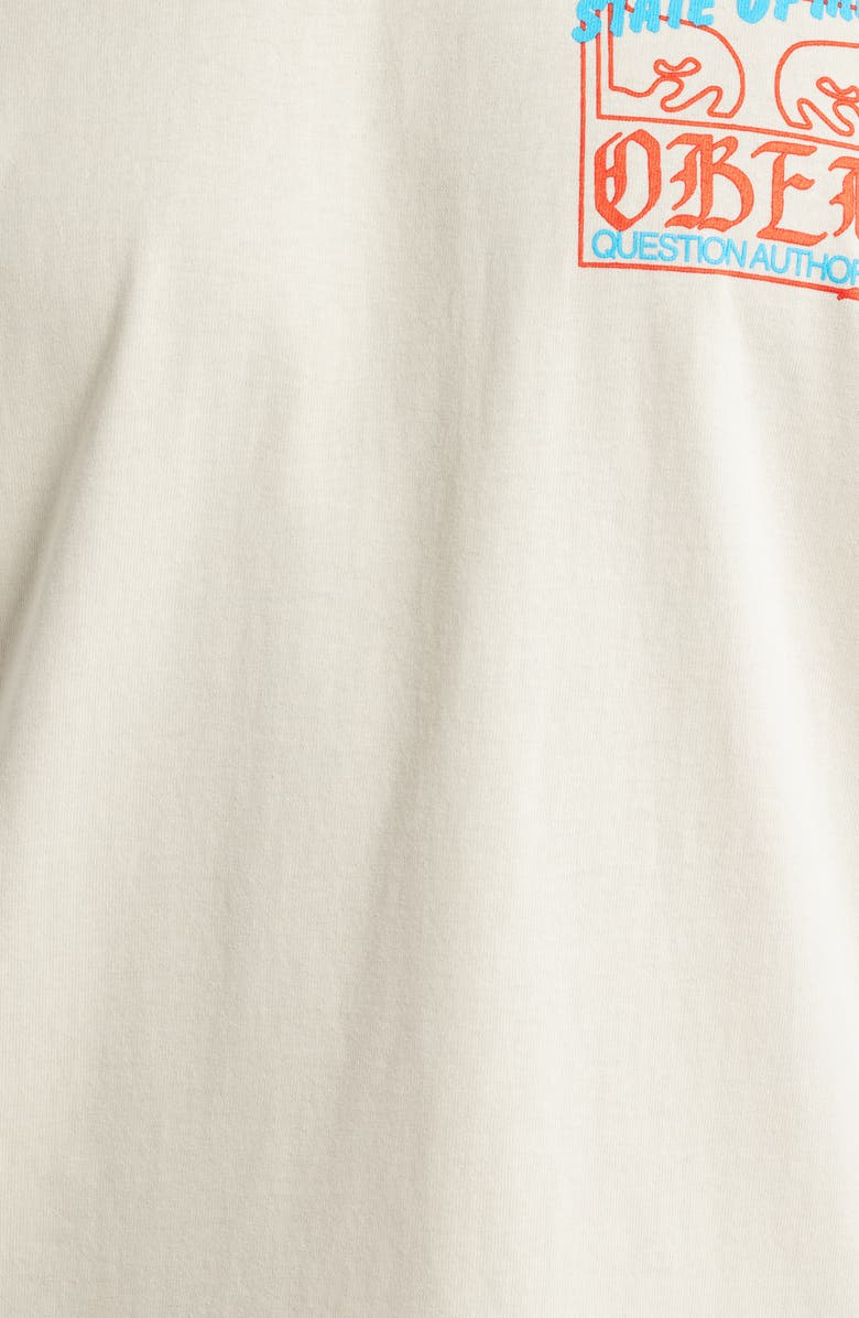 Obey State of Mind Cotton Graphic T-Shirt, Alternate, color, Cream