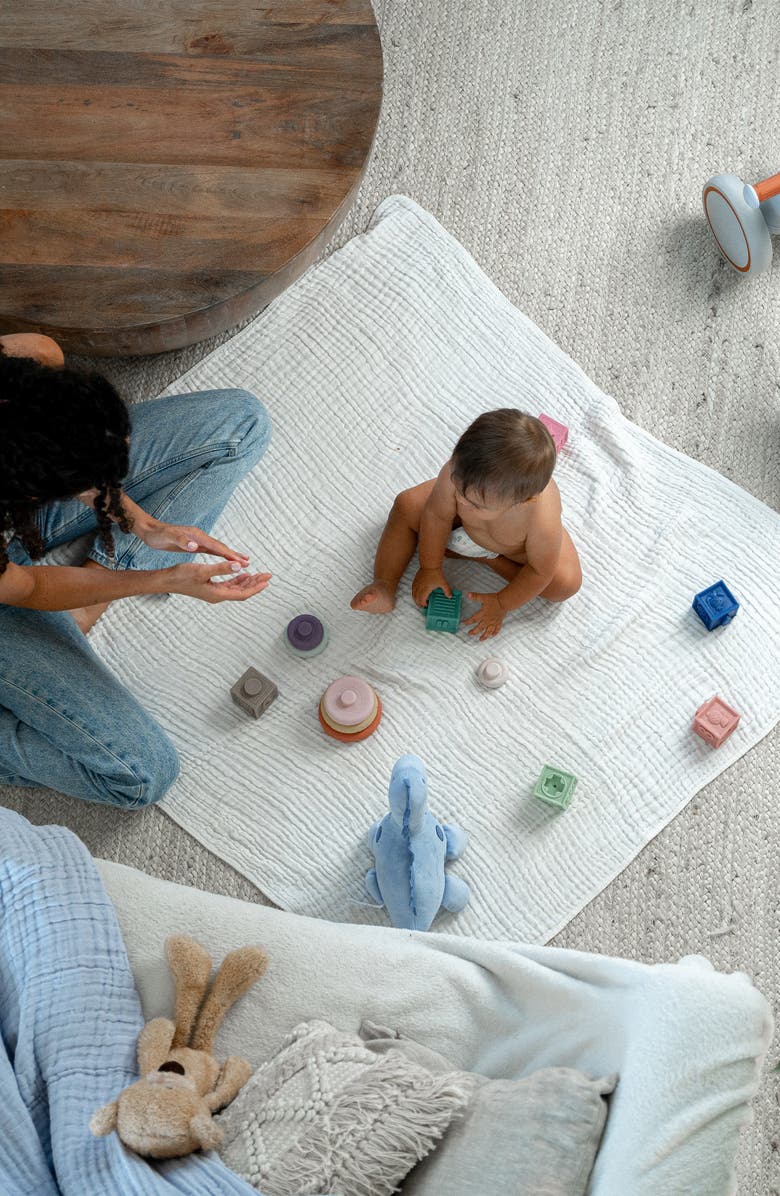 Comfy Cubs Baby Muslin Blanket, Alternate, color, White