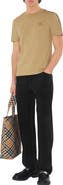 Burberry Check Trim Cotton T-shirt