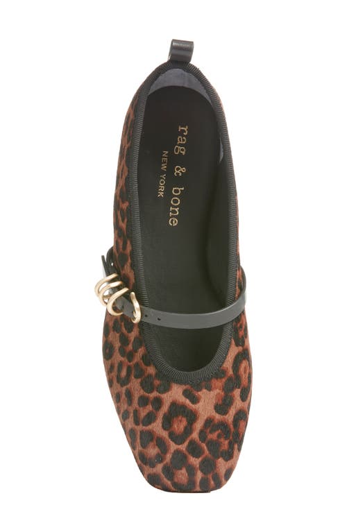 Rag & Bone Spire Genuine Calf Hair Mary Jane Flat In Brown