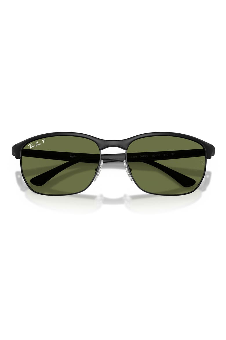Gender Inclusive RB4469 59mm Polarized Square Sunglasses, Alternate, color, SAND BLACK / GREEN