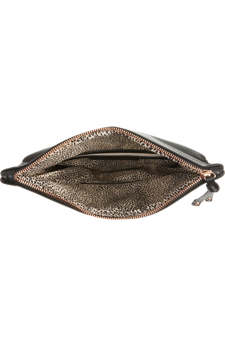 Sole Society Rifkie Faux Leather Foldover Clutch, Alternate, color,