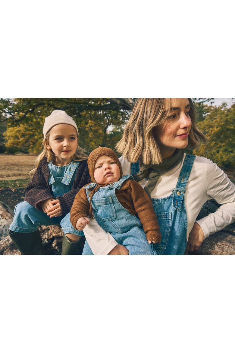 The Oversized Denim Dungaree Kids, Alternate, color, light denim