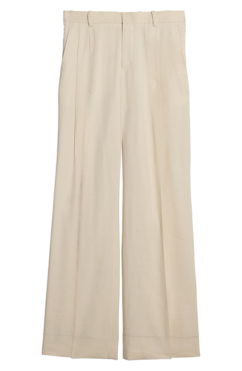 Helmut Lang Double Pleat Linen Blend Pants, Alternate, color, Summer Sand
