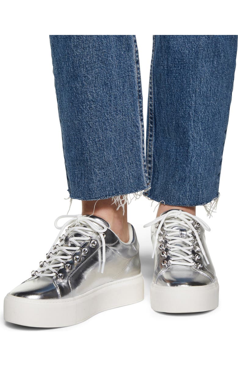 ALDO Perlah Platform Sneaker, Alternate, color, Silver