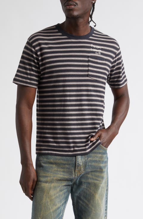 Franz Stripe Organic Cotton Pocket T-Shirt