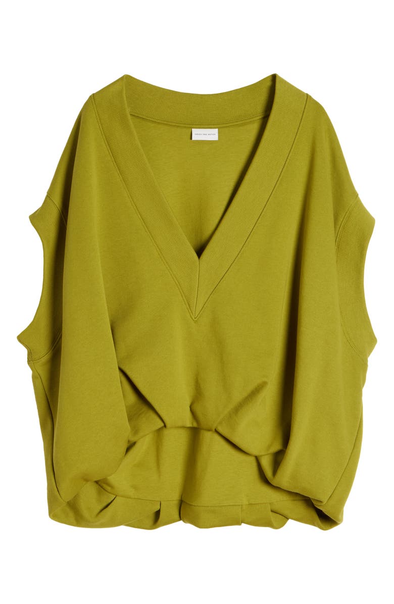 Dries Van Noten Hann Cap Sleeve Deep V-Neck Top, Alternate, color,