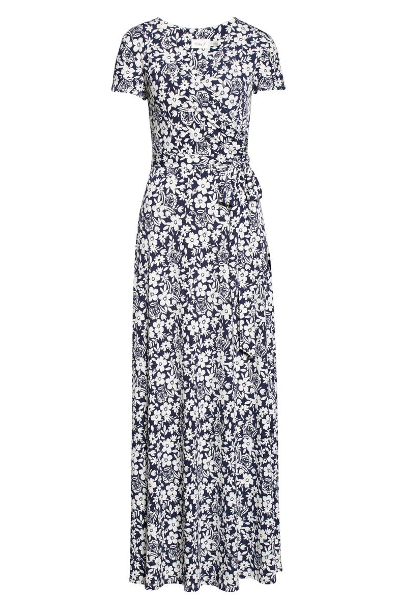 Eliza J Floral Print Maxi Dress, Alternate, color,