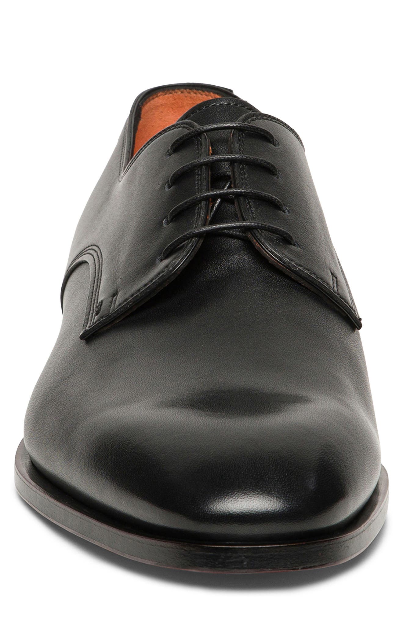 Santoni Archer Derby, Alternate, color, Black
