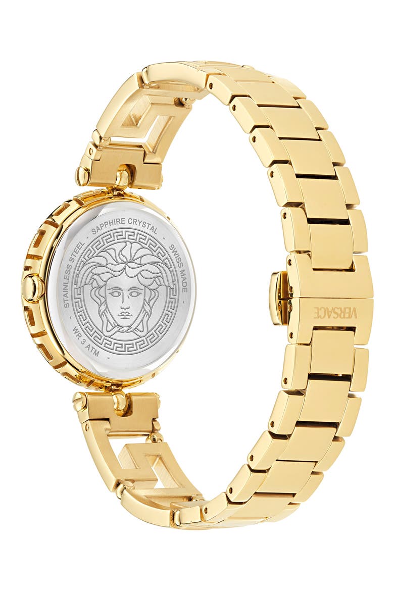 Medusa Jewel Bracelet Watch, 34mm, Alternate, color, IP YELLOW GOLD