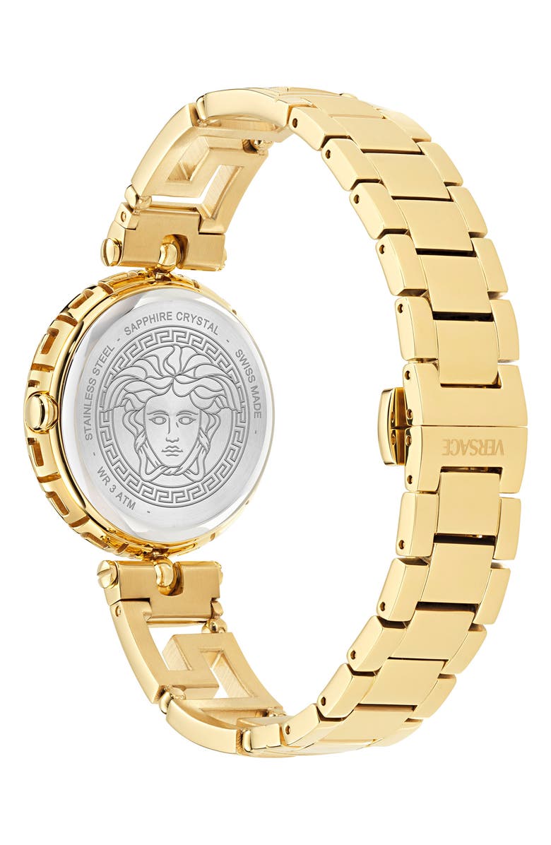 Versace Medusa Jewel Bracelet Watch, 34mm, Alternate, color, Ip Yellow Gold