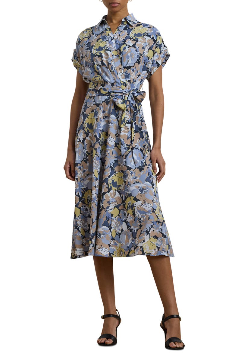 Ralph Lauren Wrap Midi Dress, Main, color, 