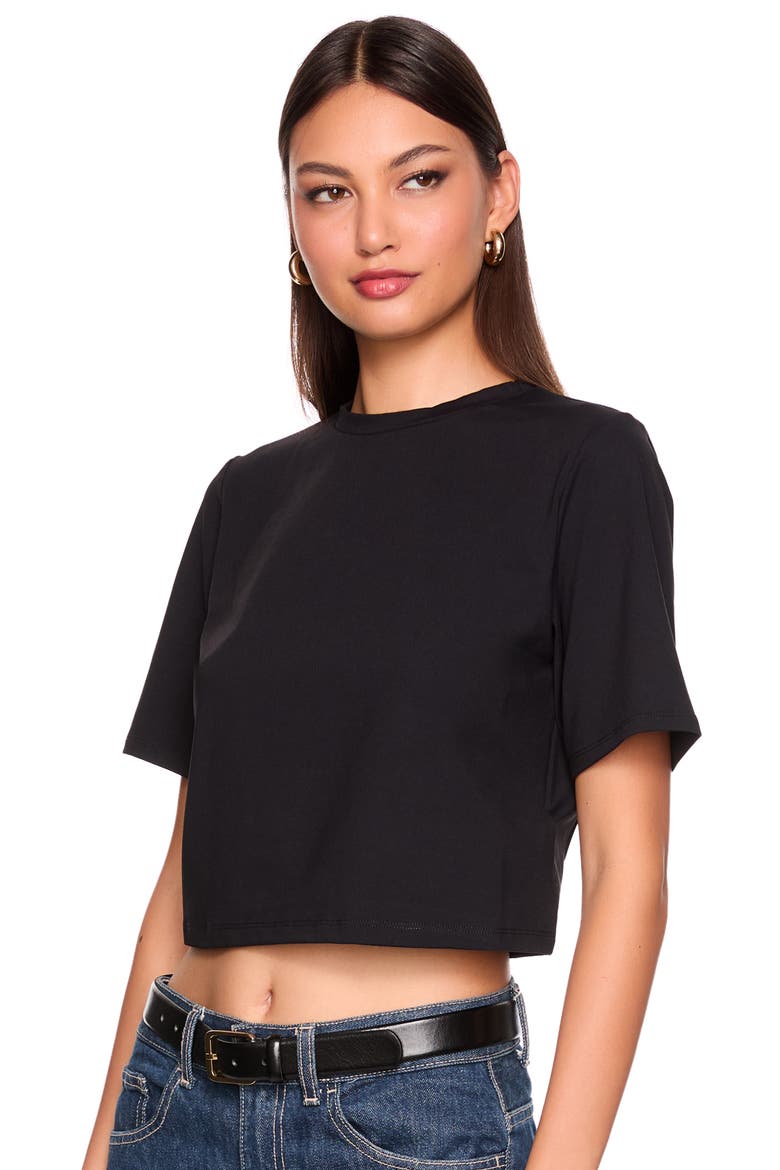 Boxy Cropped T-Shirt, Alternate, color, BLACK