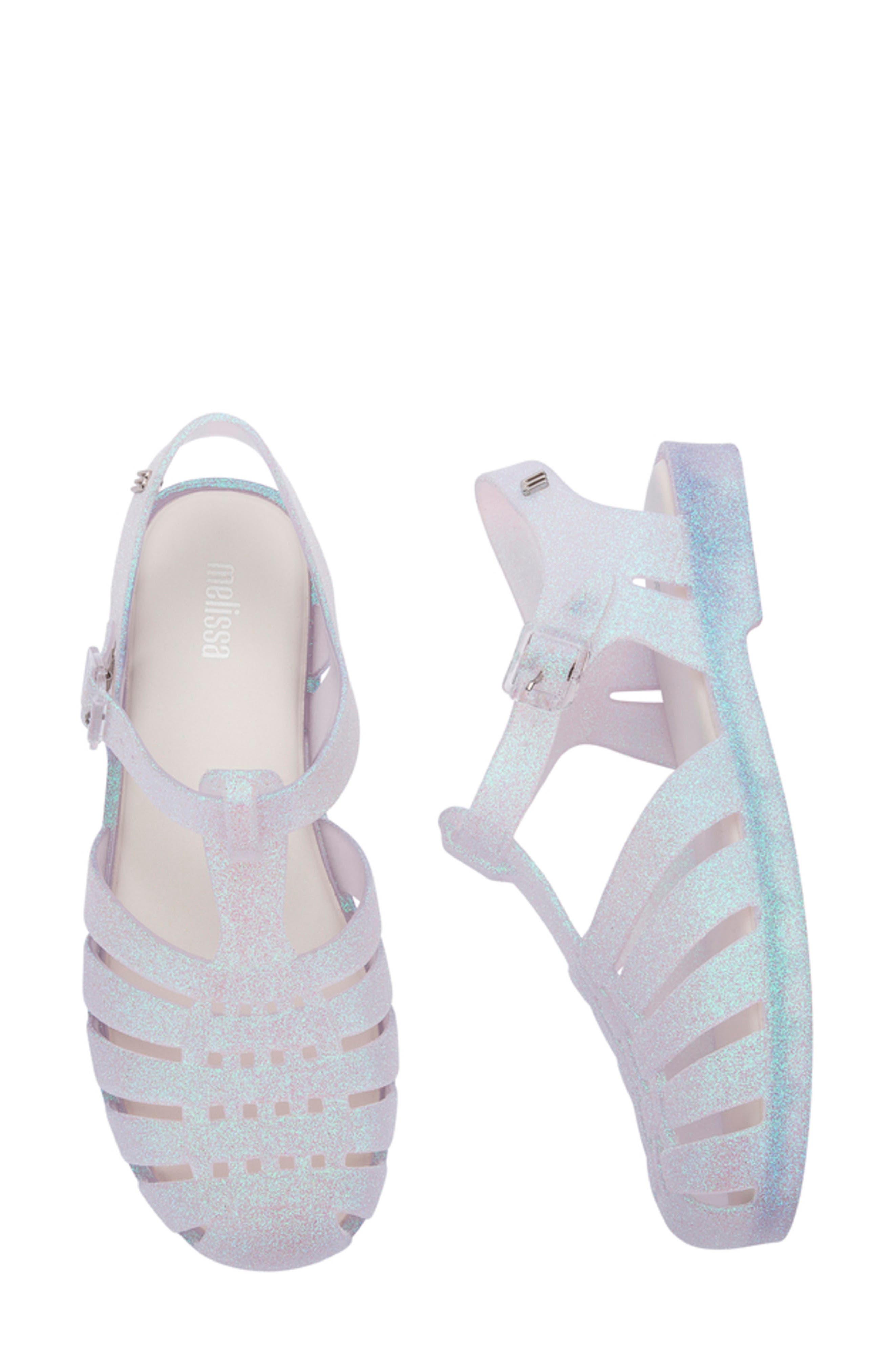 Melissa Possession Glitter Fisherman Sandal, Alternate, color, Glitter Clear