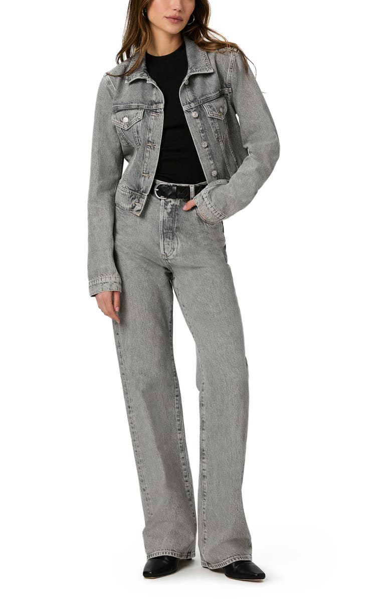 PAIGE Chantal Organic Cotton Denim Jacket, Alternate, color, Misty Morning