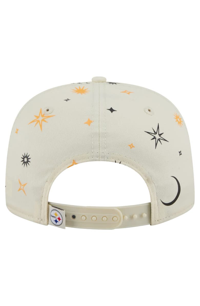 New Era Men's New Era Cream Pittsburgh Steelers Celestial Golfer Adjustable Hat, Alternate, color, 