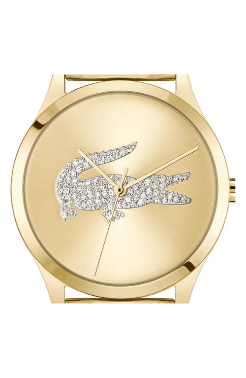Lacoste Crocodelle Mesh Strap Watch, 36mm In Gold