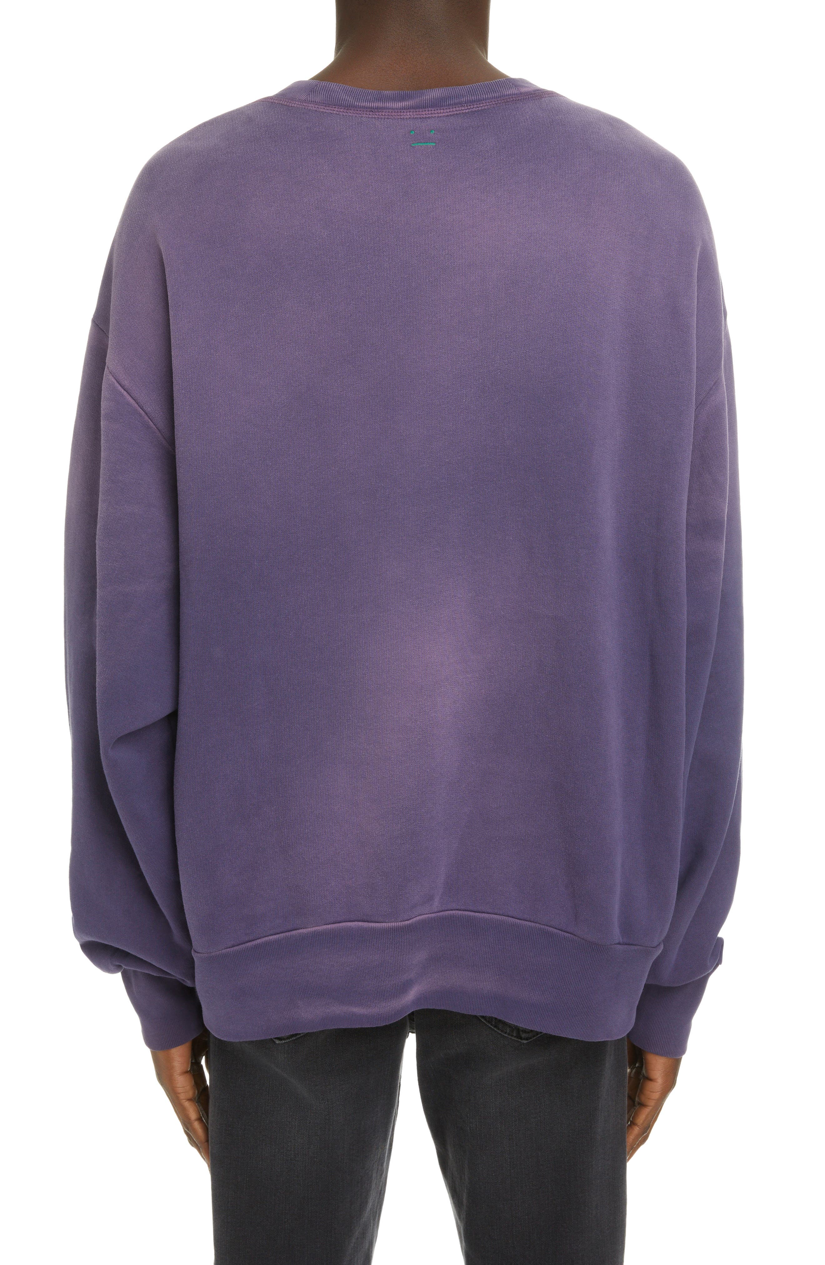 Acne Studios Studios Garment Dyed Logo Sweatshirt | Nordstrom