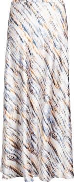 CITY BLUES Bias Cut Satin Maxi Skirt