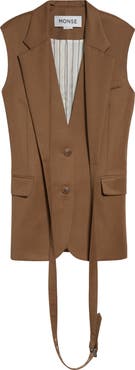 MONSE Crisscross Belted Wool Jacket