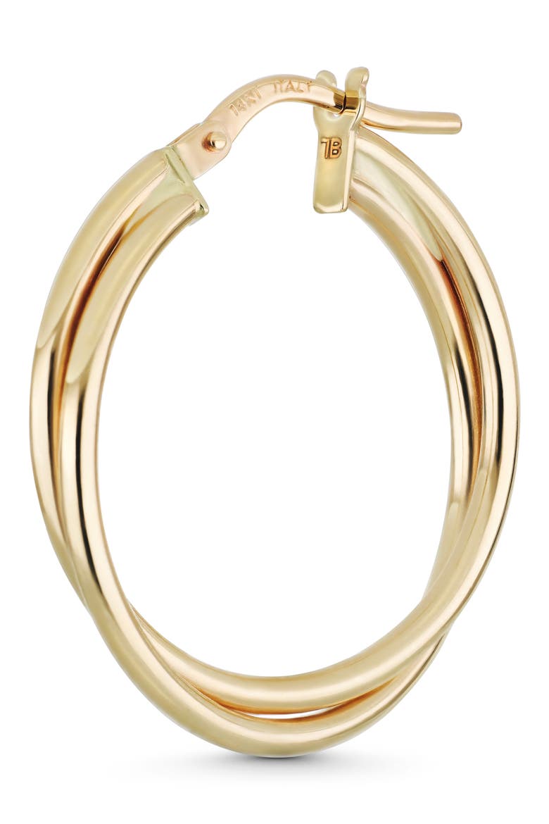 14K Gold Twisted Hoop Earrings (Online Trunk Show), Alternate, color, 14K YELLOW GOLD