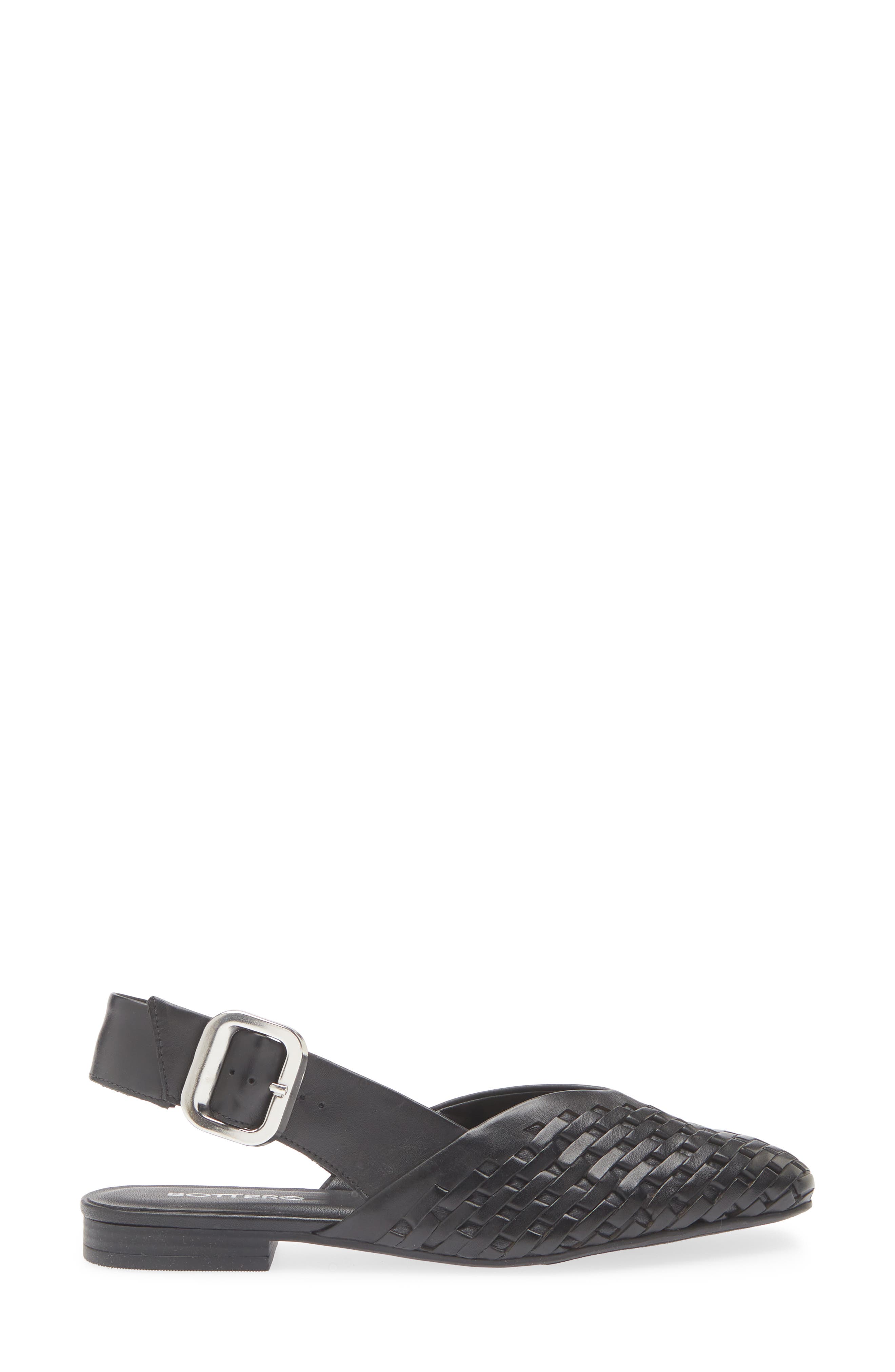 Bottero Bottoulon Slingback Flat, Alternate, color, Preto