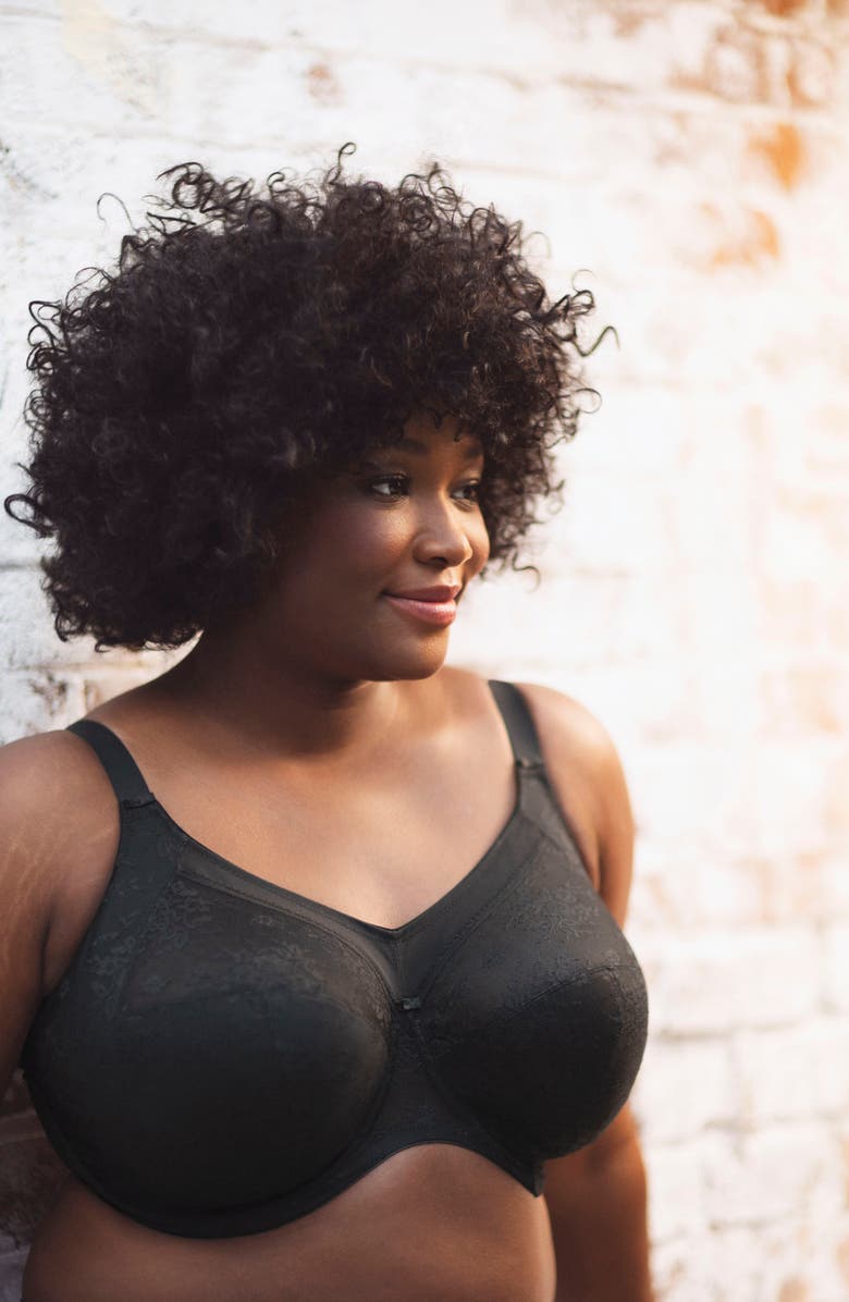 Goddess Verity Underwire Full Figure Bra, Alternate, color, Black