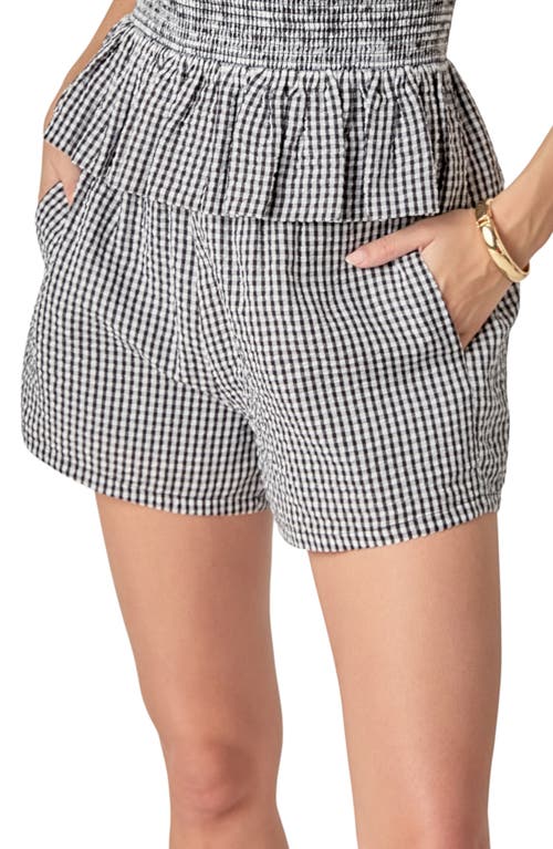 English Factory Gingham Check Shorts In Animal Print