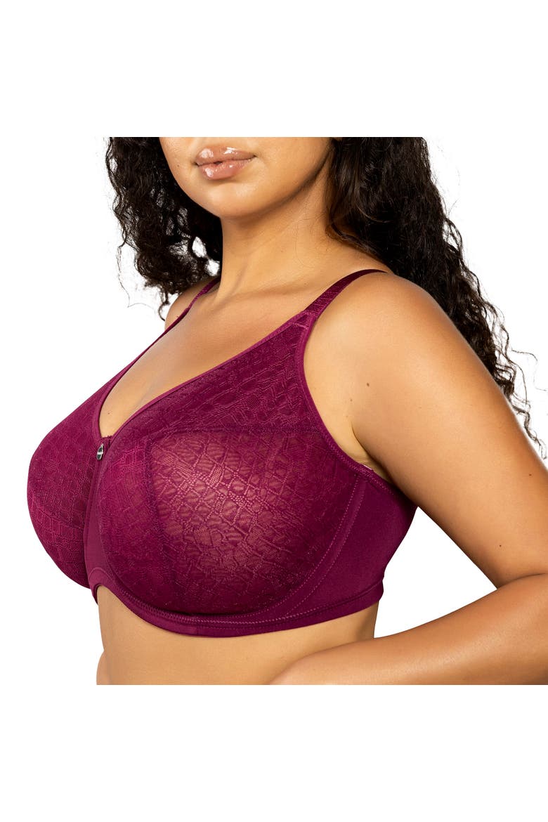 Enora Minimizer Bra, Alternate, color, Blackberry
