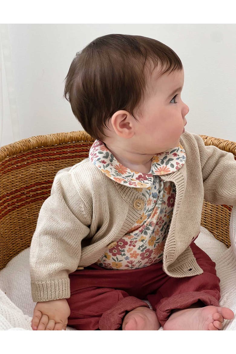 Thick Bodysuit with Collar, Alternate, color, Wild Flower Print