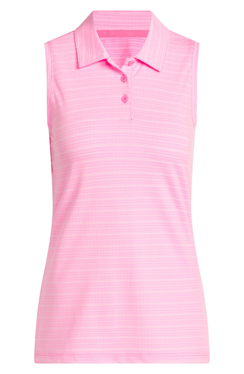 adidas Performance Sleeveless Jacquard Polo, Alternate, color, Lucid Pink