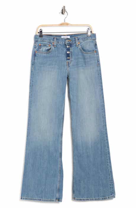 Mid Rise Wide Leg Jeans
