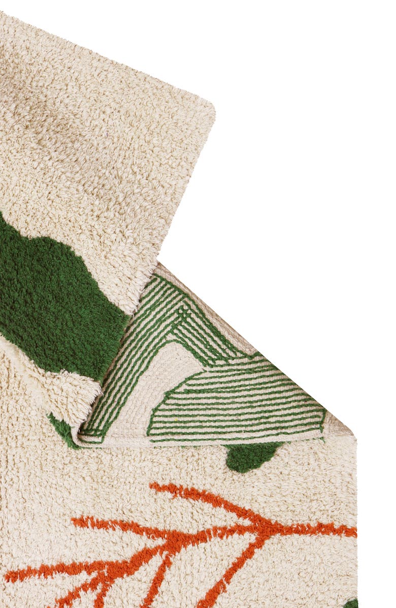 Lorena Canals Botanic Print Washable Cotton Rug, Alternate, color, Green Multi