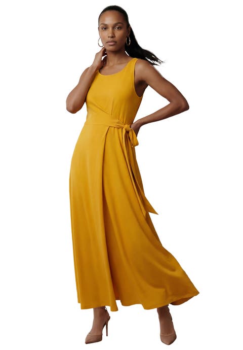 Stretch Cotton Side Tie Maxi Dress (Plus)