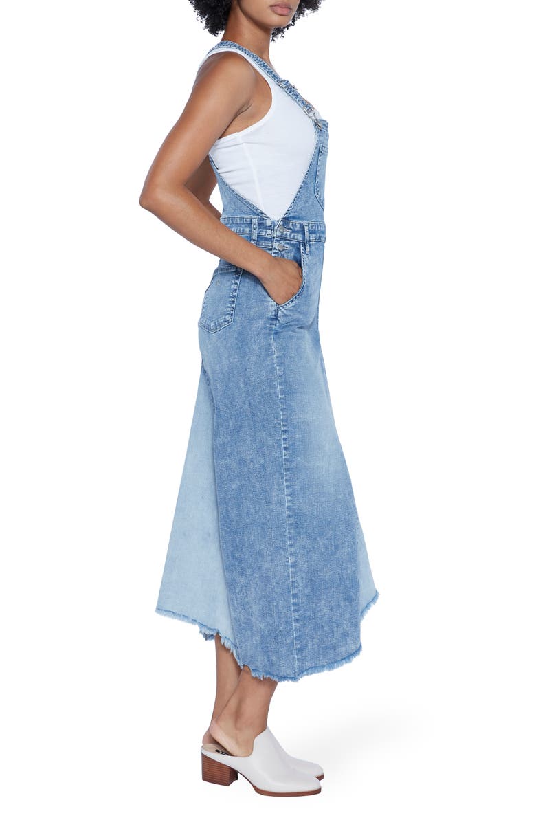 Wash Lab Denim Pieced Mixed Denim Jumper, Alternate, color, Grey/ Blue